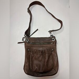 Fossil Brown Leather Crossbody Bag